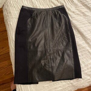Halogen leather skirt